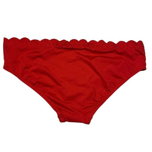 Kate Spade Scalloped Edge Hipster Bikini Bottom Size XL Rosa Red NEW - Picture 3 of 5